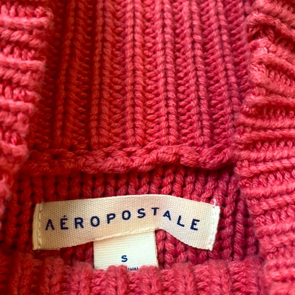 New Aeropostale Cropped Cable Knit Mock Neck Sweater - Picture 5 of 5